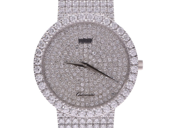 Piaget Tradition 12336 C626 Full Diamond Dial Diamond Bracelet Ladies WG 110.0g Automatic Watch A Rank PIAGET Repair Certificate Used Ginzo