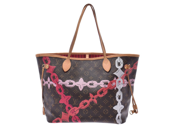 Louis Vuitton Monogram Bay neon mm Brown / Pink / white m41991 ladies' Leather Tote Bag