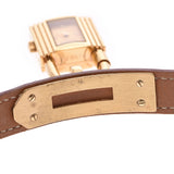 HERMES Hermes Kelly Watch (c. 1997) Women's GP/Leather Watch Quartz Champagne Dial AB Rank Used Ginzo