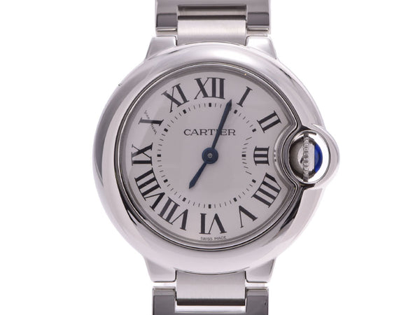 Cartier Ballon Bleu SM silver dial women'S SS quartz watch A rank beauty goods Cartier inner box Galleria used silver stock