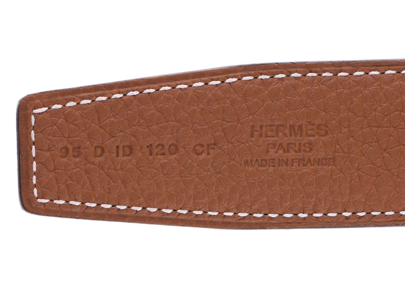 Hermès H. Belt. Buckle, 95cm, Black/Gold SV, Cat, D, D, Mensand, Carf, New Togo, HERMES Box Ginzō