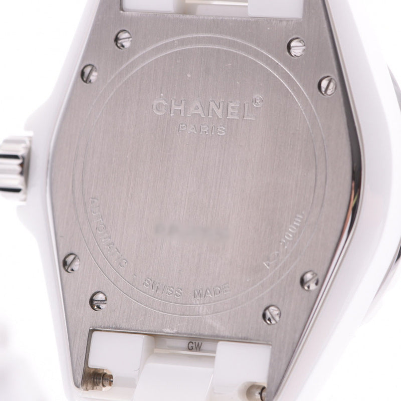 CHANEL香奈儿J1238mm 12P钻石H269男士手表自动卷白表盘A等级二手银藏