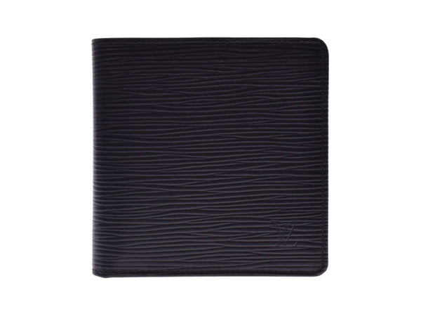 Louis Vuitton Epi Portofeuille Marco Black M63652 Old-fashioned Men's Genuine Leather Two-fold Wallet