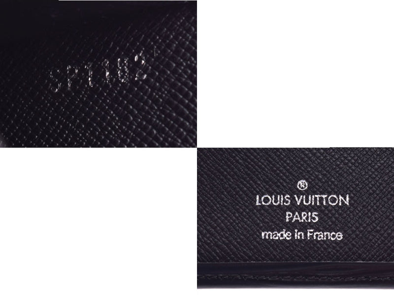 Louis Vuitton Epi Portofeuille Marco Black M63652 Old-fashioned Men's Genuine Leather Two-fold Wallet