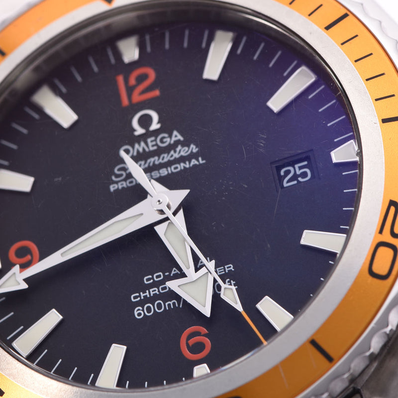 OMEGA Omega SimStar Pro Planet Ocean 2208.50 Men' s Warm, watch, black, black, black, literally, AB, rank, used silver razor.