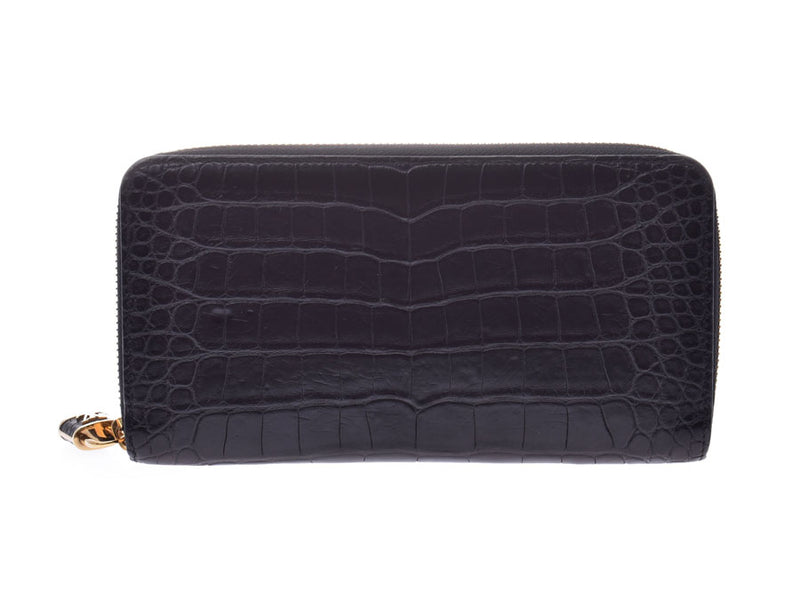 Louis Vuitton Exotic Croco Zippy Wallet Noir Ladies Men's Croco 