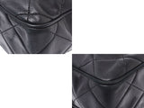 Chanel Shoulder Bag Black GP Hardware Ladies Lambskin With Fringe B Rank CHANEL Gala Used Ginzo