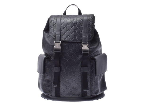 Gucci Gucci Backpack Black 473880 Men's Leather Rucksack AB Rank GUCCI Used Ginzo