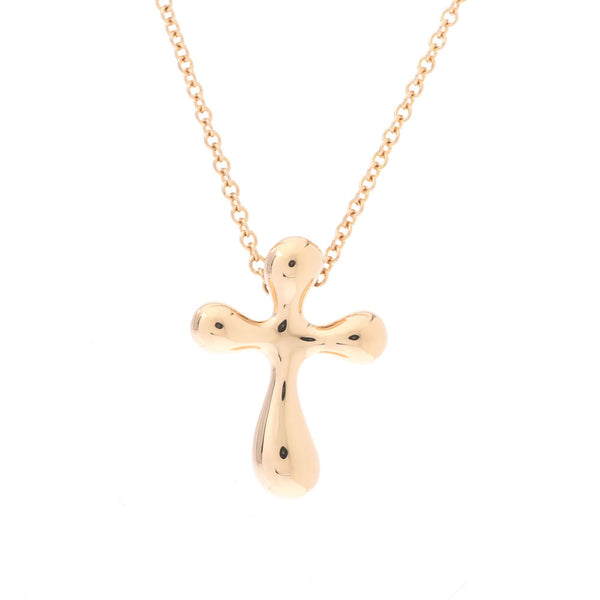 TIFFANY&Co. Tiffany Cross Necklace Ladies YG Necklace A Rank Used Ginzo