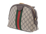 Gucci Ophidia Shoulder Bag Greige 499621 Ladies PVC/Leather Shin GUCCI Box Used Ginzo