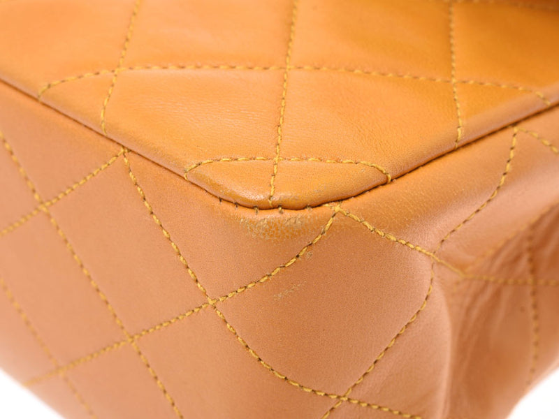 CHANEL MATRSE Chain Shoulder Bag Yellow G Metal Fittings Ladies Lambskin AB Rank CHANEL Used Ginzo