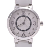 LOUIS VUITTON Louis Vuitton, monogram, 8P, 8, diamond, Q12MG Ladies, SS/leather, leather watch, quait, silver, a rank, used silver possession.