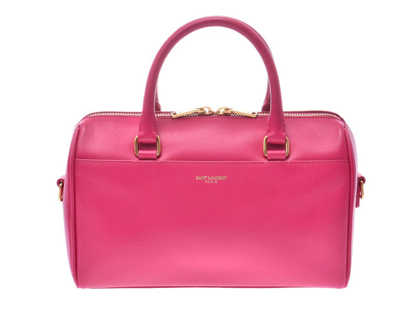 Saint Laurent Baby Duffel Pink Ladies Calf 2WAY Handbag A Rank Good Condition SAINT LAURENT PARIS Used Ginzo