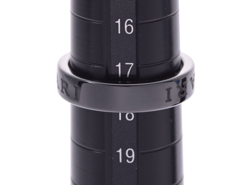 ブルガリ ダブルロゴリング #60 メンズ レディース 1Pダイヤ/セラミック/WG 4.0g 指輪 Aランク 美品 BVLGARI 箱 空ギャラ 中古 銀蔵
