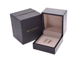 Bulgari Double Logoing #60 Men' s Ladies 1P Diamond/Ceramic/WG 4.0g 4.0g Ring A-Rank, BVLGARI Box, Empty Gala Used Silver Mine