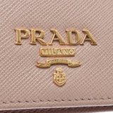 PRADA普拉达（prada）浅驼色中性Saffiano双折钱包1MV204二手