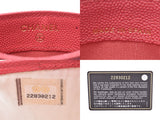 CHANEL Matrachet Card Case Pink Women's Caviar Skin AB Rank CHANEL Gala Used Ginzo