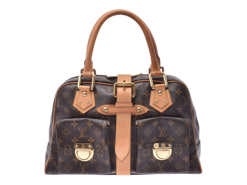 Louis Vuitton Monogram Manhattan GM Brown M40025 Women's Genuine Leather Handbag B Rank LOUIS VUITTON Used Ginzo