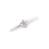 TIFFANY & Co. Tiffany Sole retail ring 0.32ct H-VVS1-VG Ladies PT950/Dialing Ring No. 8.5 Used