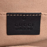 Gucci Padlock GG小蜜蜂印花灰色/黑金硬件女士PVC皮革单肩包498156 GUCCI二手