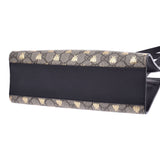 Gucci Padlock GG Small Bee Print Greyge/Black Gold Bracket Women's PVC Leather Shoulder Bag 498156 GUCCI Used