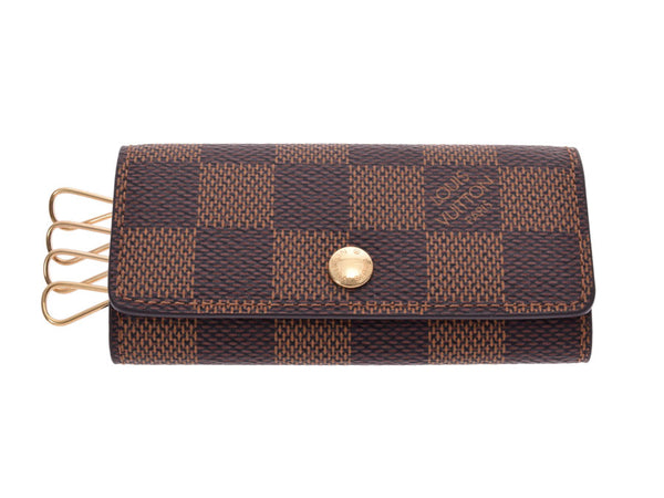 Louis Vuitton Damier 4 Series Key Case Brown N62631 Men's Women's Genuine Leather Unused Beauty LOUIS VUITTON Used Ginzo