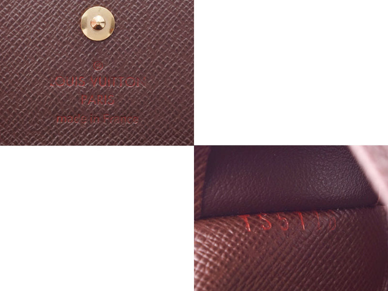 ルイヴィトン ダミエ 4連キーケース ブラウン N62631 メンズ レディース 本革 未使用 美品 LOUIS VUITTON 中古 銀蔵