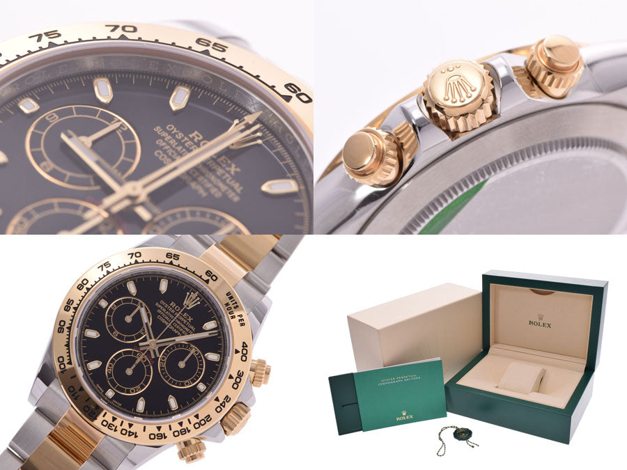 ロレックス デイトナ 黒文字盤 116503 ランダム番 メンズ YG/SS 自動巻