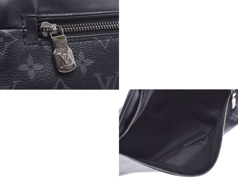 Louis Vuitton Eclipse Discovery Bum Bag Black M44336 Men's Genuine Leather Body Bag Shin-Do Beauty LOUIS VUITTON Used Ginzo