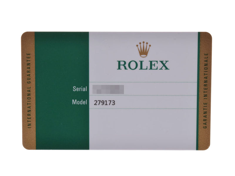 劳力士日期只是 279173G 10P 钻石绿色表盘随机编号女士 SS/YG 自动手表未使用的美容 ROLEX 盒新画廊二手银藏