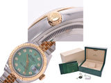 Rolex Datejust 279173G 10P Diamond Green Dial Random Number Women's SS/YG Automatic Winding Watch Unused Beauty ROLEX Box New Used Ginzo
