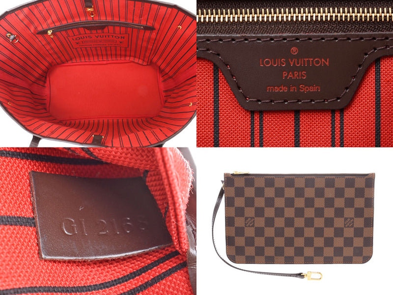Louis Vuitton, Damie, Neverful MM, brown M41358, and brown M41358. Rank, LOUIS, VUIS VUITTON, used in silver.