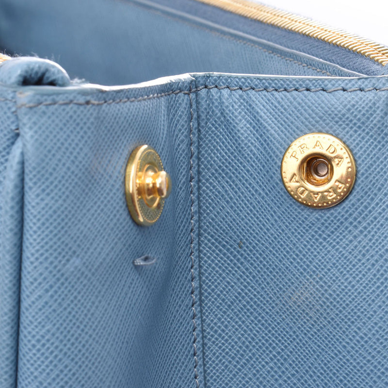 Prada Blue Gold Hardware Ladies Saffiano 2WAY Bag PRADA Used