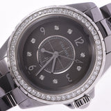 CHANEL シャネル J12 33mm ベゼルダイヤ 8Pダイヤ H2565 ボーイズ チタンセラミック 腕時計 クオーツ グレー系文字盤 Aランク 中古 銀蔵