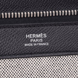 HERMES Hermes Serviet Black Silver Hardware T Engraved (around 2015) Engraved Men's Vow Epson Briefcase Used