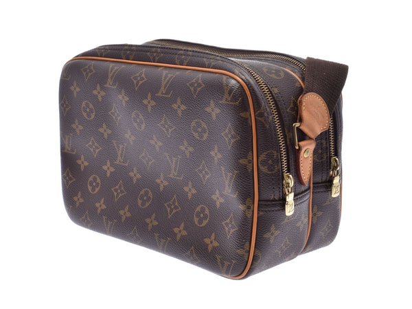 Louis Vuitton Monogram Reporter S Brown M45254 Men Women Ladies Leather Shoulder Bag B Rank LOUIS VUITTON Used Ginzo