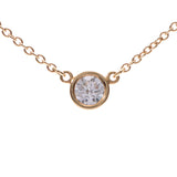 TIFFANY&Co. Tiffany By The Yard Necklace 0.22ct G-VS1-3EX Ladies YG/Diamond Necklace Used