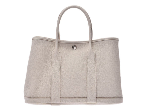 エルメス ガーデンパーティ30 ベトン SV金具 C刻印 レディース ネゴンダ ハンドバッグ 未使用 美品 HERMES 箱 中古 銀蔵