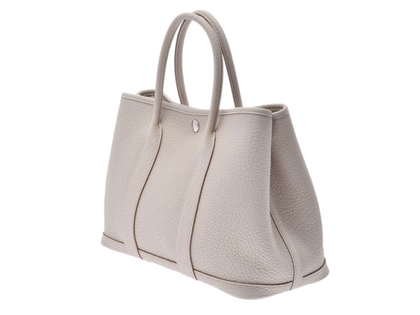 エルメス ガーデンパーティ30 ベトン SV金具 C刻印 レディース ネゴンダ ハンドバッグ 未使用 美品 HERMES 箱 中古 銀蔵