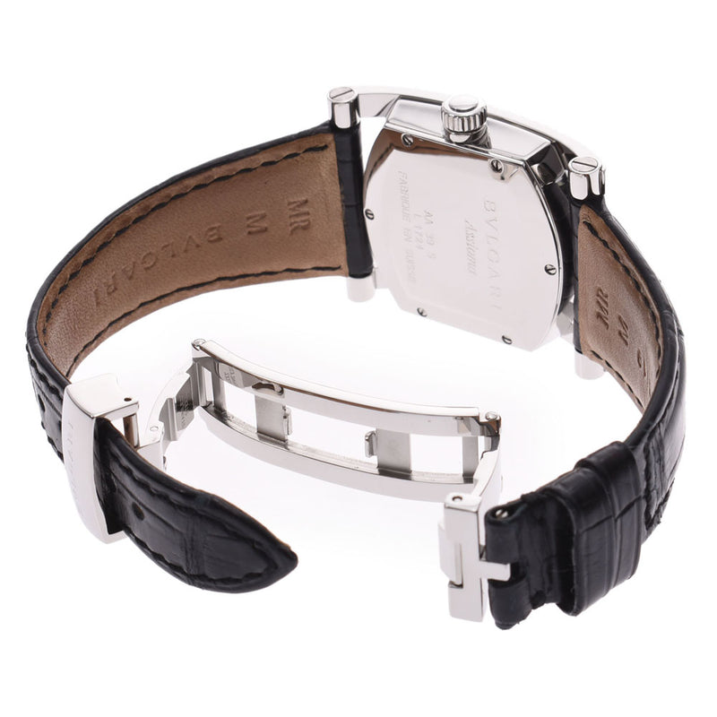 ブルガリ AA39S アショーマ メンズ腕時計 SS シルバー/ブルー文字盤