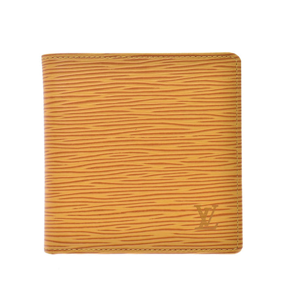 14127 LOUIS VUITTON ルイヴィトンポルトビエカルトレディ yellow / ヴァイオレットユニセックスエピレザー folio wallet M63549 is used