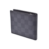 LOUIS VUITTON LAUITTON graphics Porto Foi u Amerigo NM Black/Gray Men, Damie Graffit Canvas Two Folding Purse N60053 Used