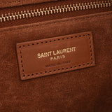 Saint Laurent Saint Laurent白色/棕色女士木桐皮革手提袋二手