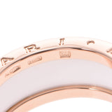 BVLGARI Bulgari B-ZERO ring size S #57 unisex PG/ white ceramic ring, ring 16 is used