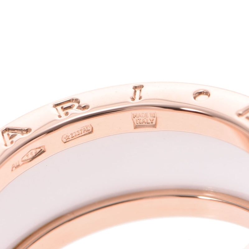 BVLGARI Bulgari B-ZERO ring size S #57 unisex PG/ white ceramic ring, ring 16 is used