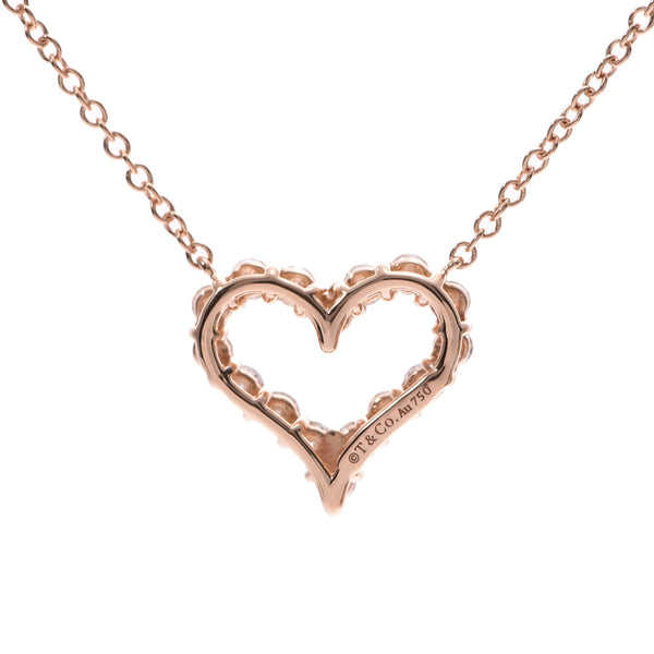 TIFFANY&Co. Tiffany Heart Pendant Extra Mini Ladies PG/Diamond Necklace Used