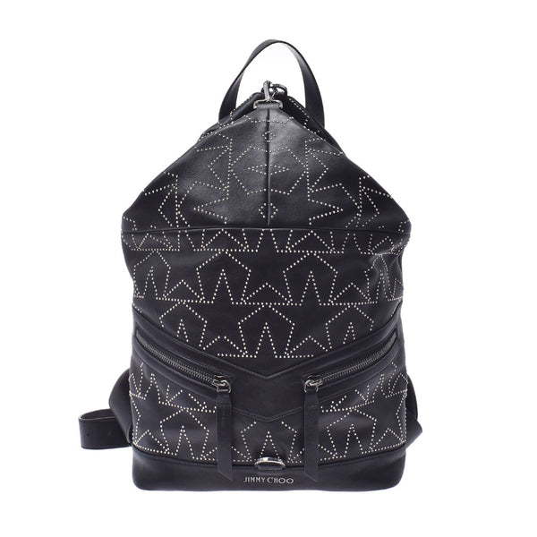 JIMMY CHOO ジミーチュウバックパックスタッズ black Lady's leather rucksack day pack    Used