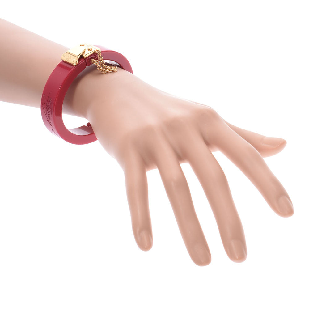 Louis Vuitton  バングル ロックミー 赤 M66834 ルイヴィトンブラスレ ロックミー フューシャ ゴールド金具 レディース