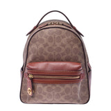 COACH coach mini-type brown Lady's PVC rucksack day pack 32715 is used