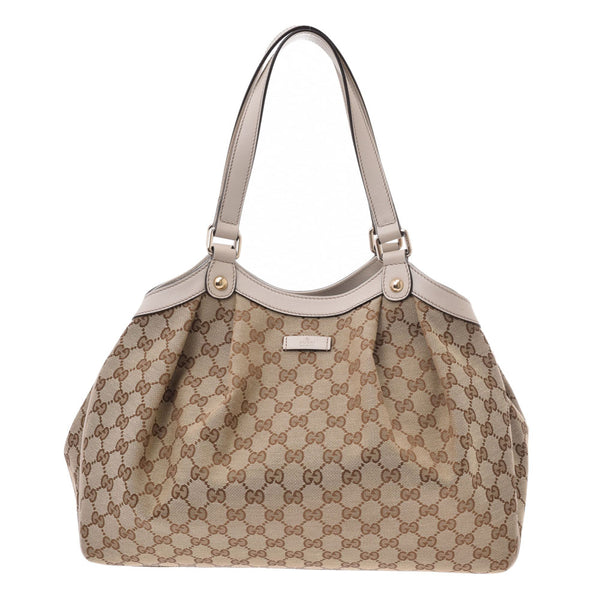 GUCCI Gucci Outlet Beige Ivory Ladies GG Canvas Tot Bag 338919